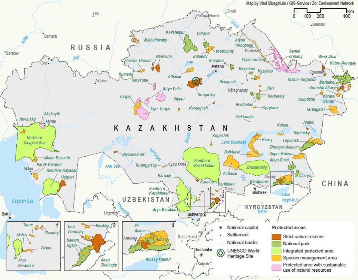 карта Казахстану природні ресурси