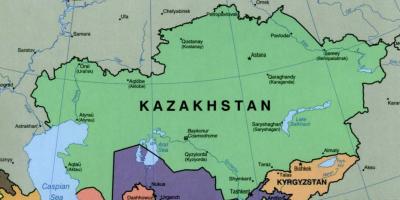 На карті Алмати, Казахстан