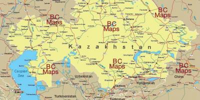 Казахстан карті міста 