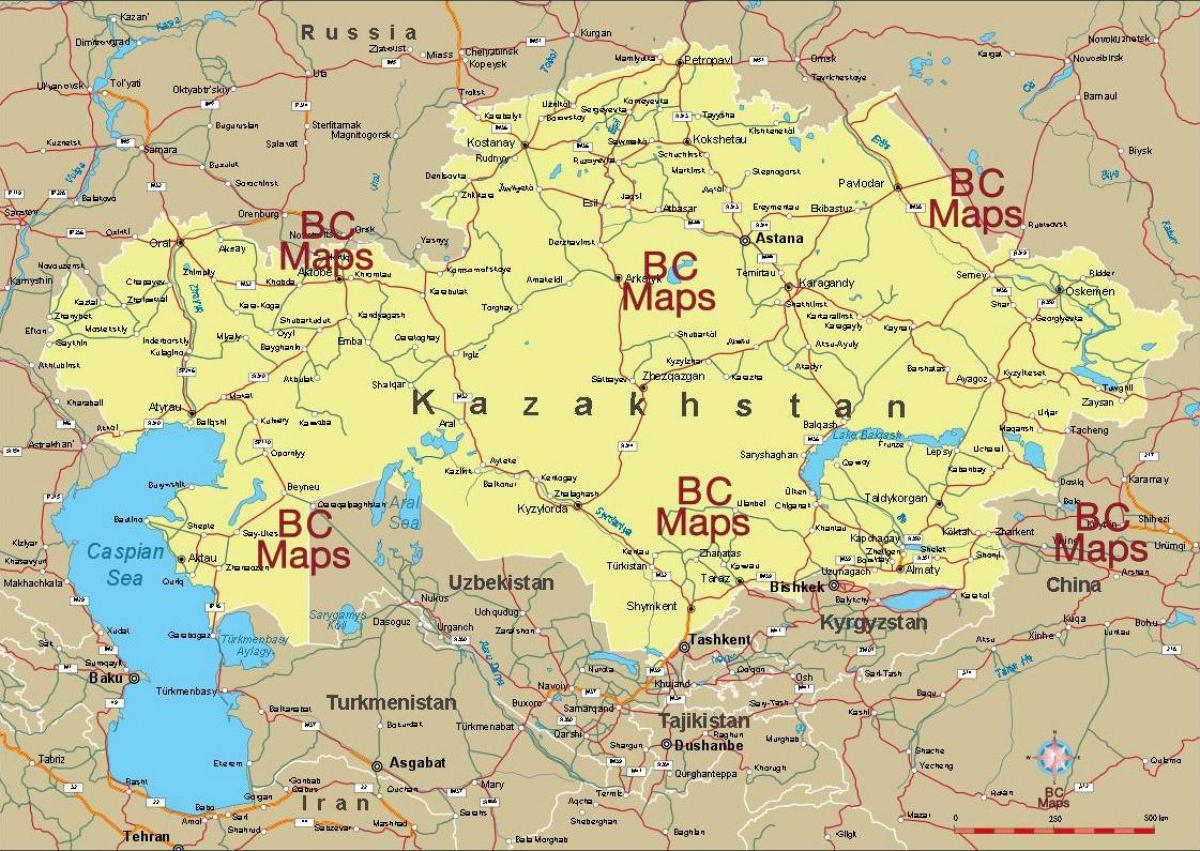 Казахстан карті міста 